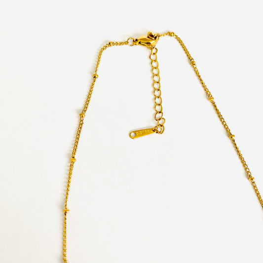 Gold Beaded Satellite Chain Necklace