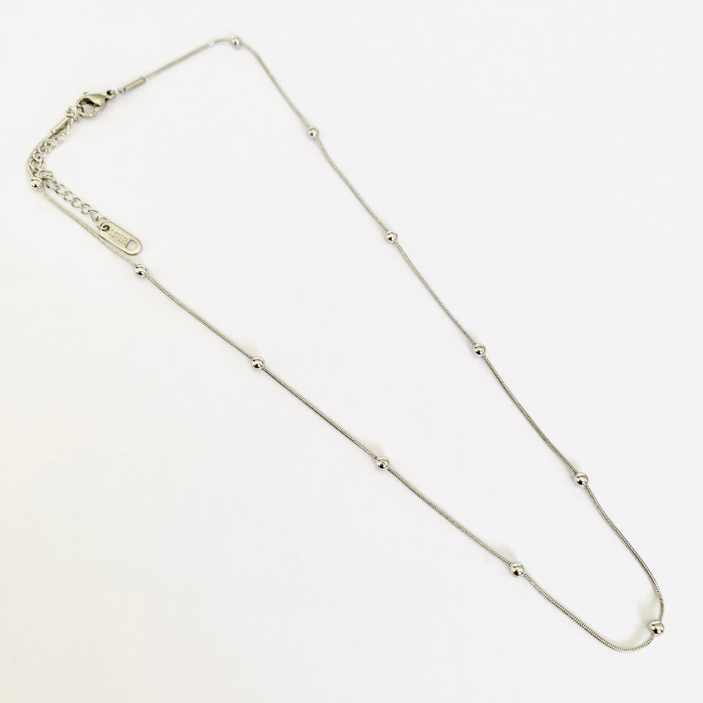 Silver Beaded Necklace