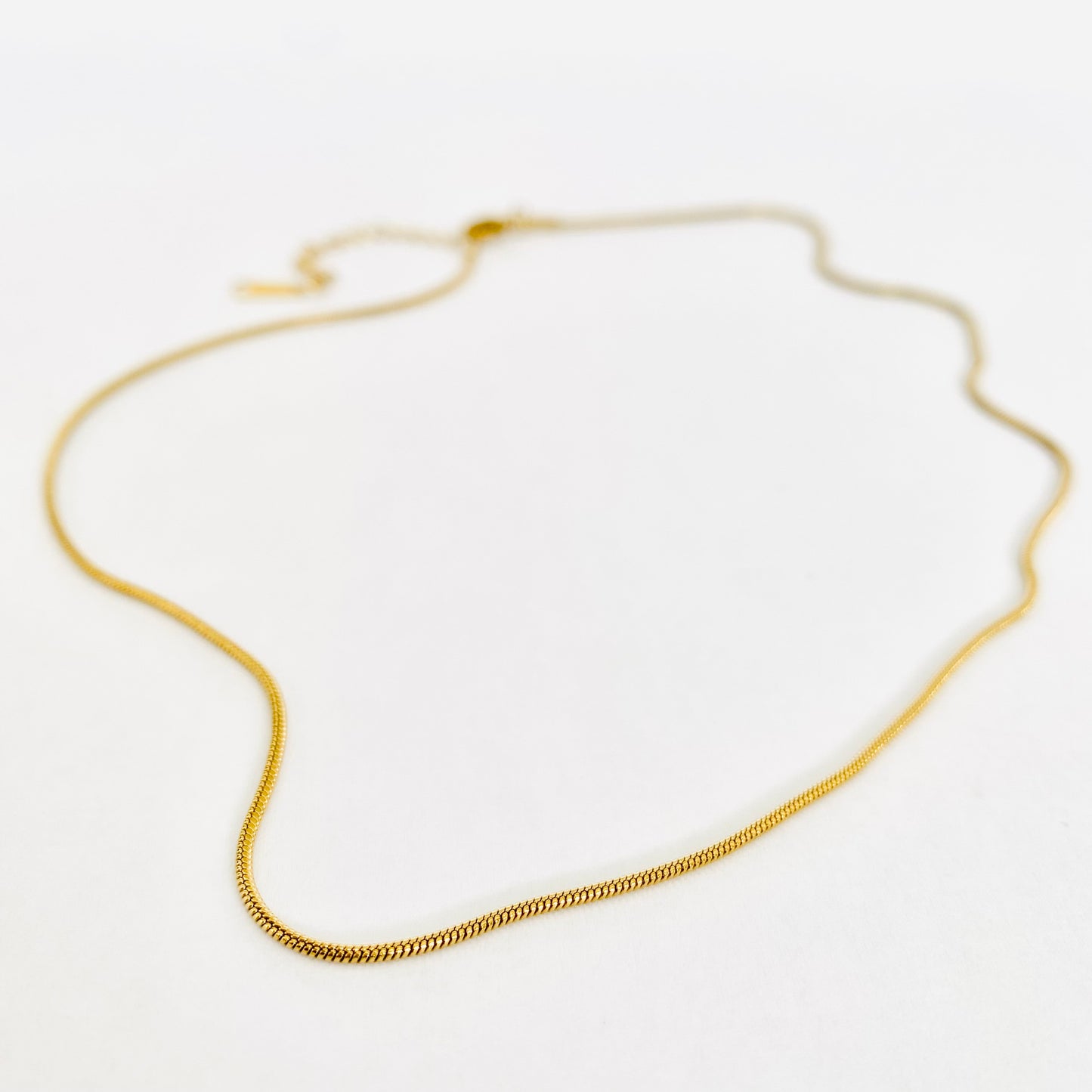 Gold Round Snake Chain Necklace