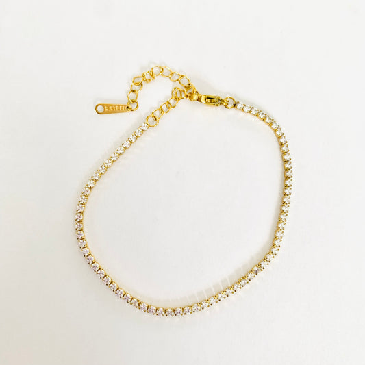 Gold Tennis Bracelet (2mm)