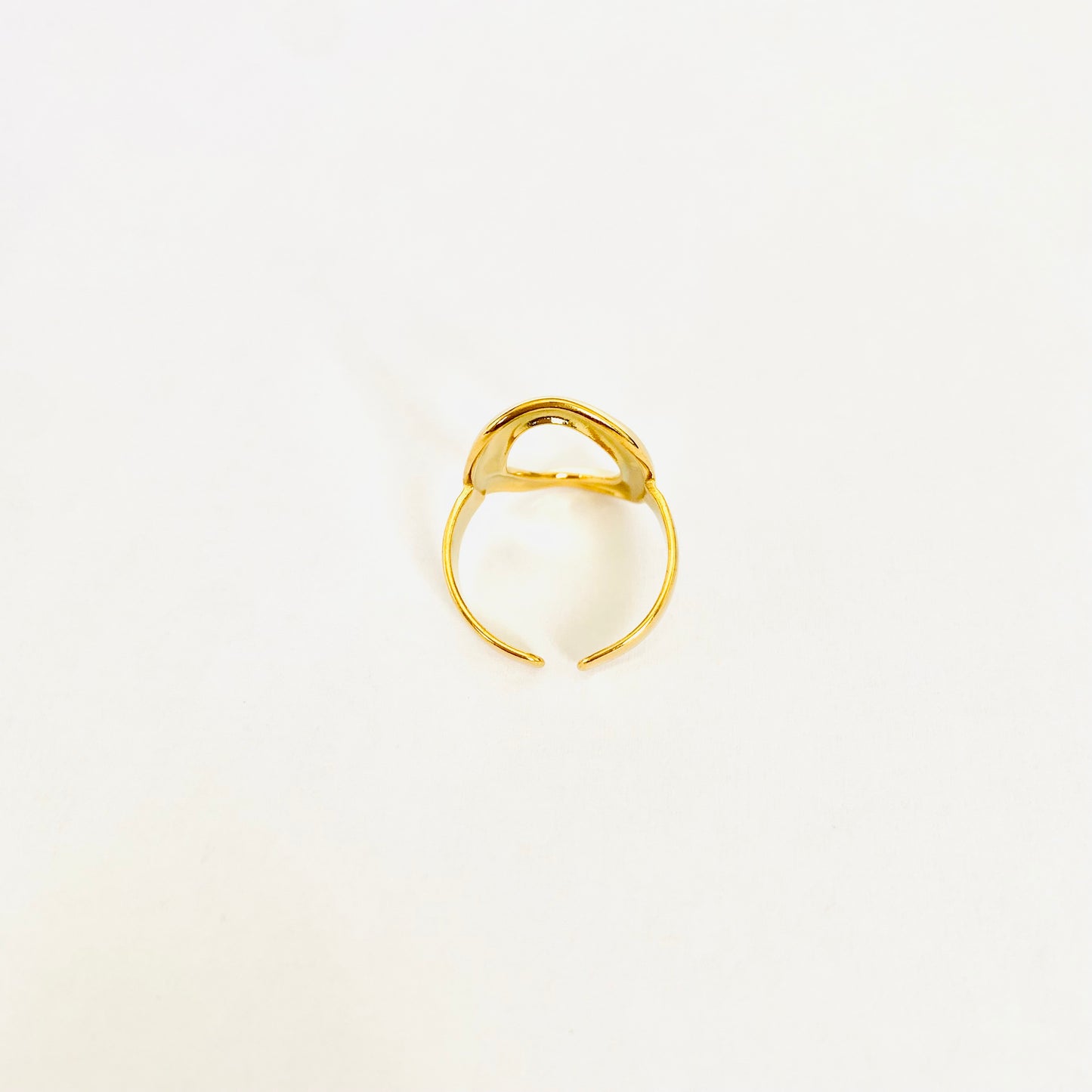 Gold Oval Hollow Ring