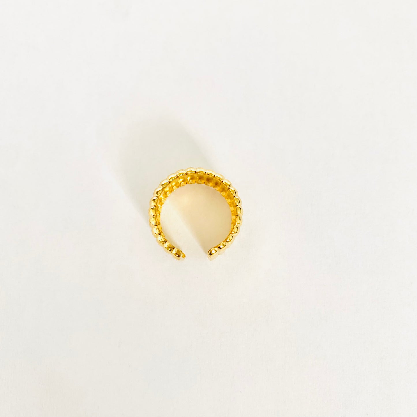 Gold Ribbed Ring