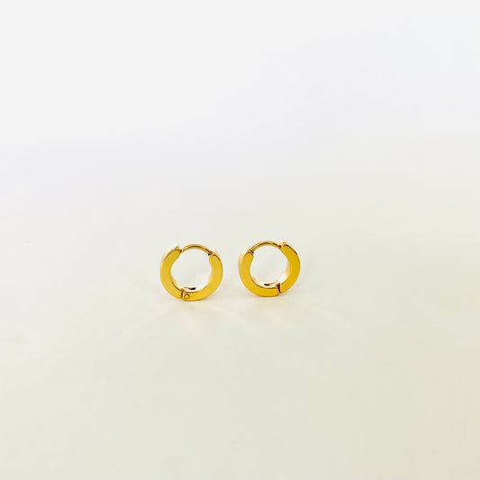 Gold Chunky Huggie Hoops