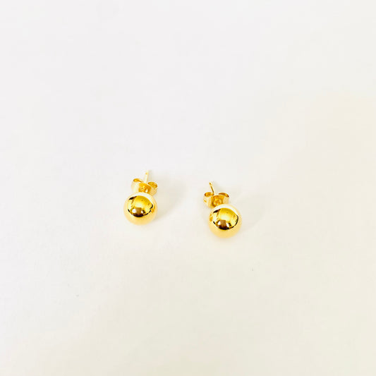 Gold Sphere Studs (L)