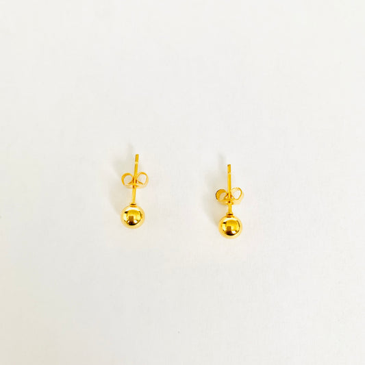 Gold Sphere Studs (S)