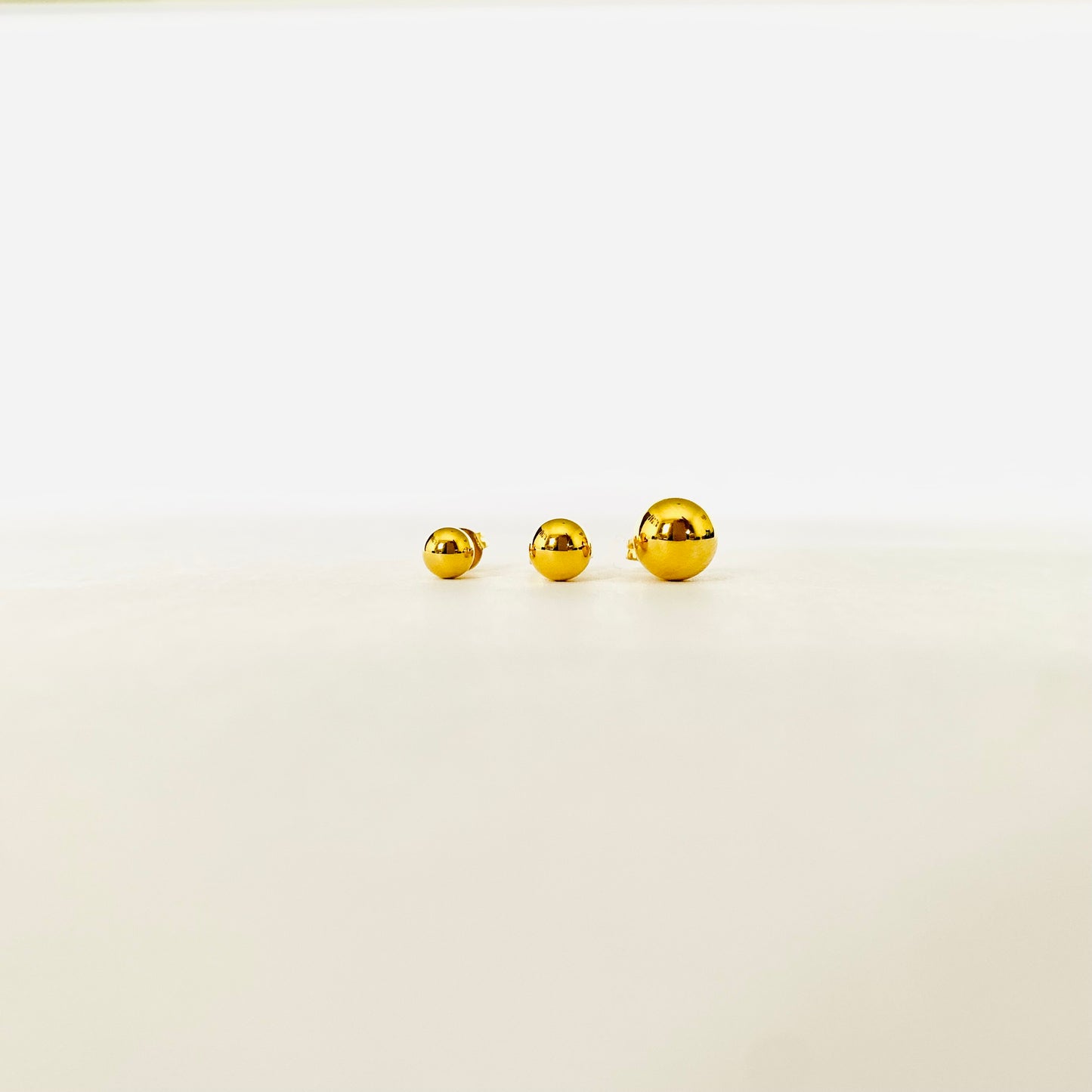 Gold Sphere Studs (3 pairs)