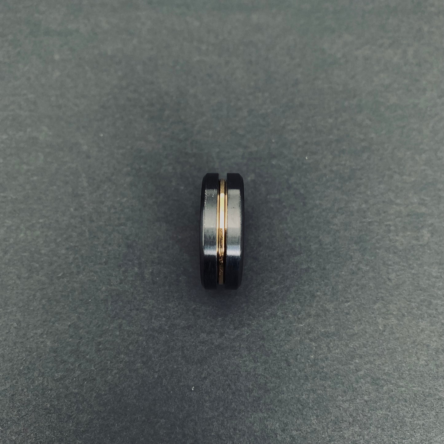 Black Gold Line Ring