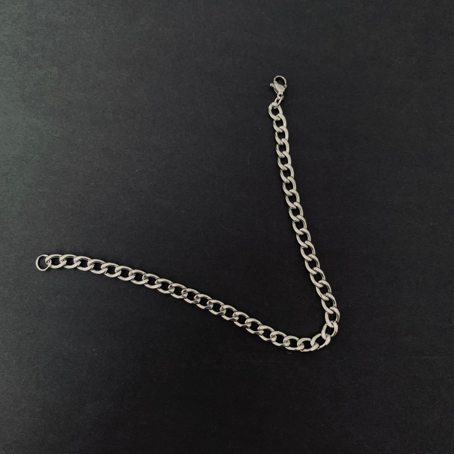 Silver Curb Chain Bracelet