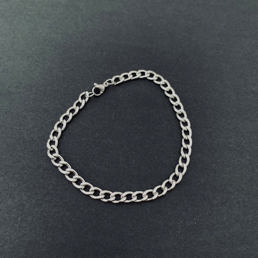 Silver Curb Chain Bracelet