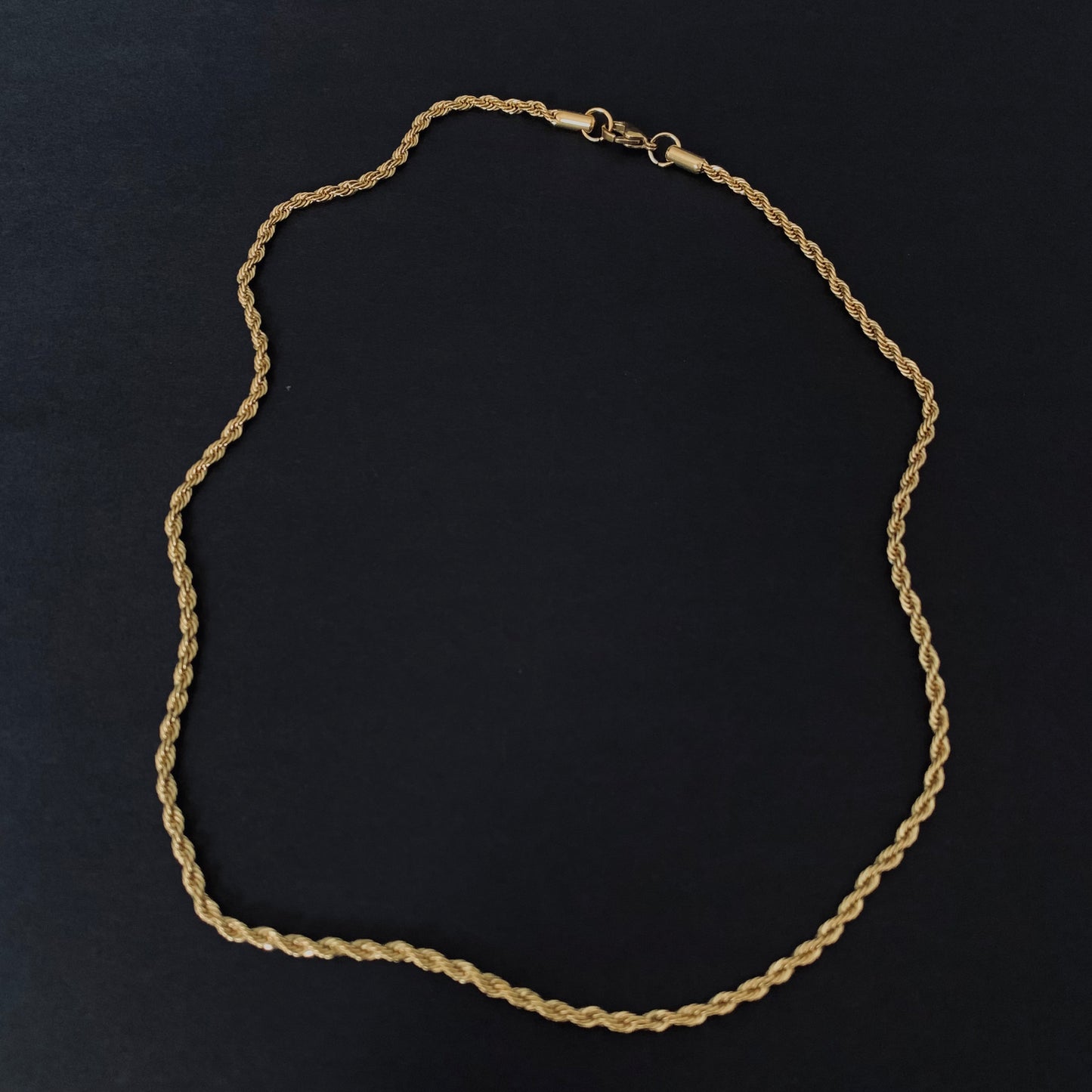 Gold Rope Chain Necklace