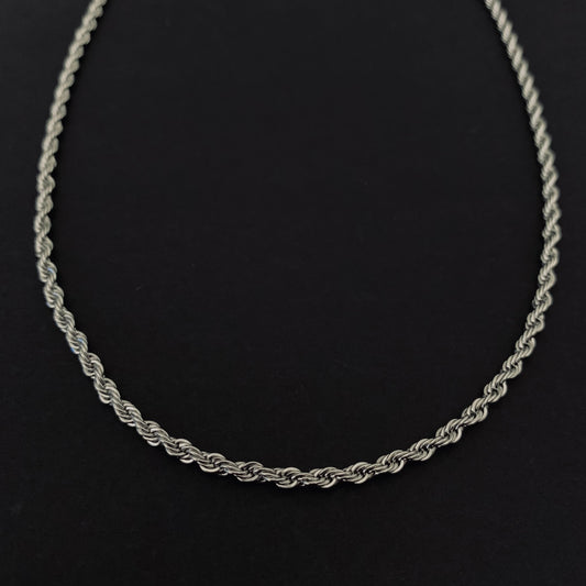 Silver Rope Chain Necklace