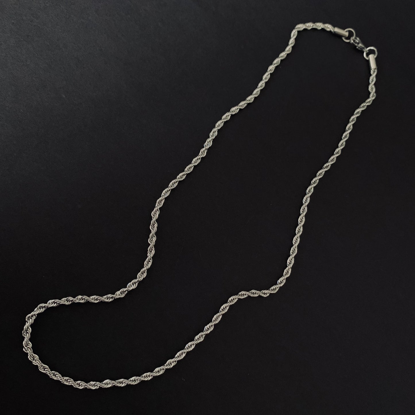 Silver Rope Chain Necklace