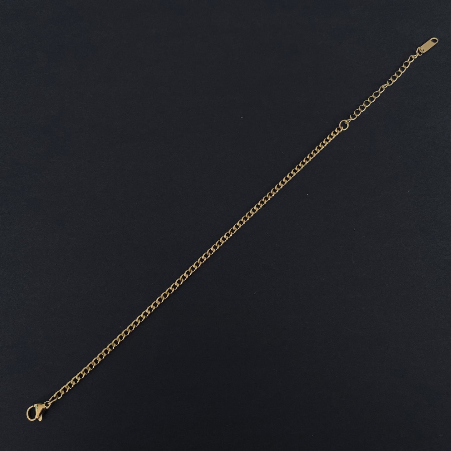 Gold Curb Link Chain Bracelet