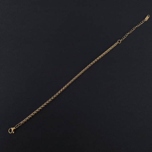 Gold Wheat Chain Bracelet
