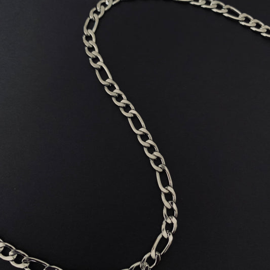 Silver Figaro Chain Necklace (450x5)