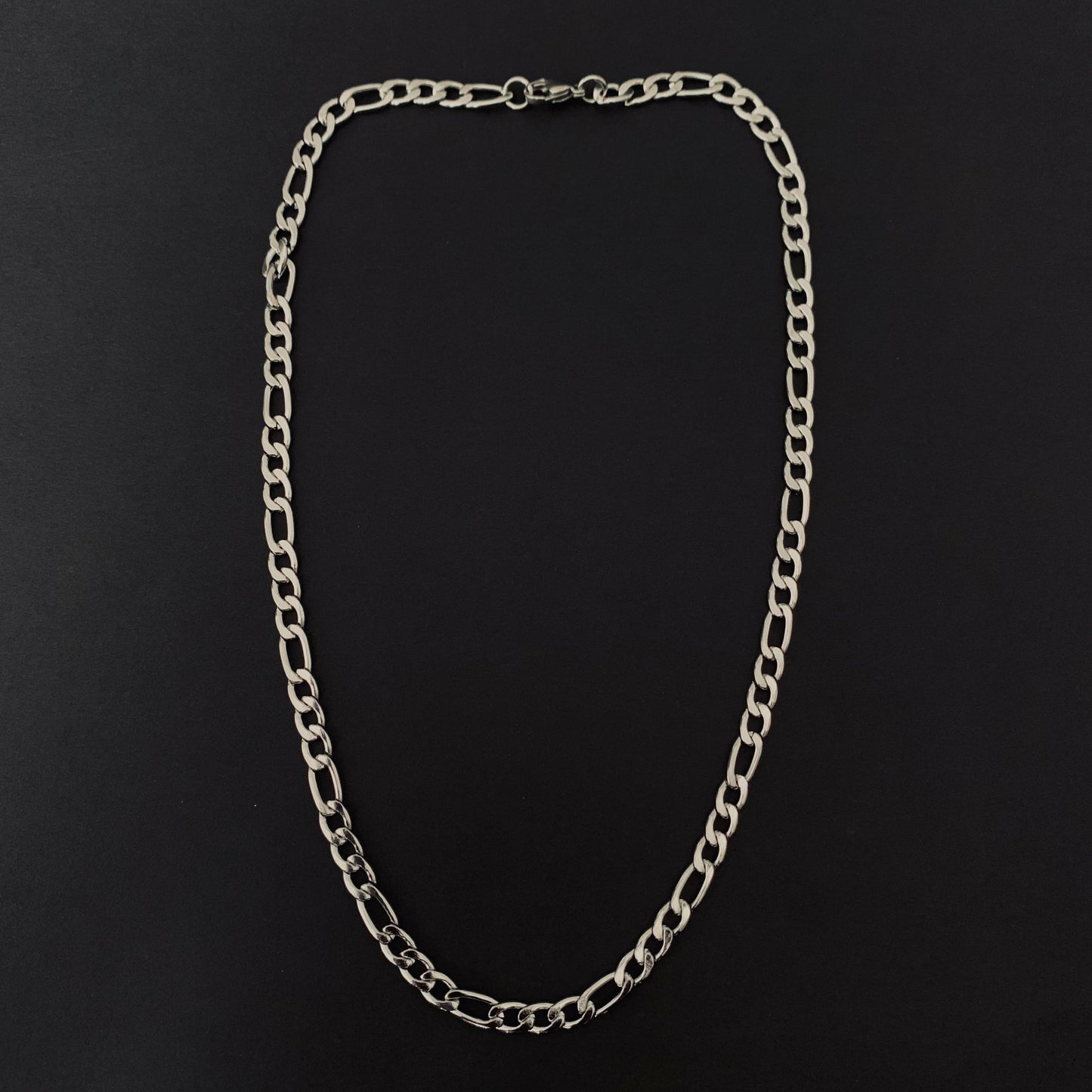 Silver Figaro Chain Necklace (450x5)