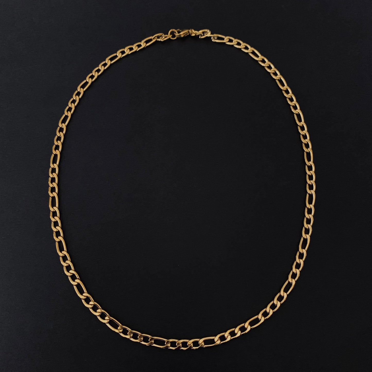 Gold Figaro Chain Necklace (500x5)
