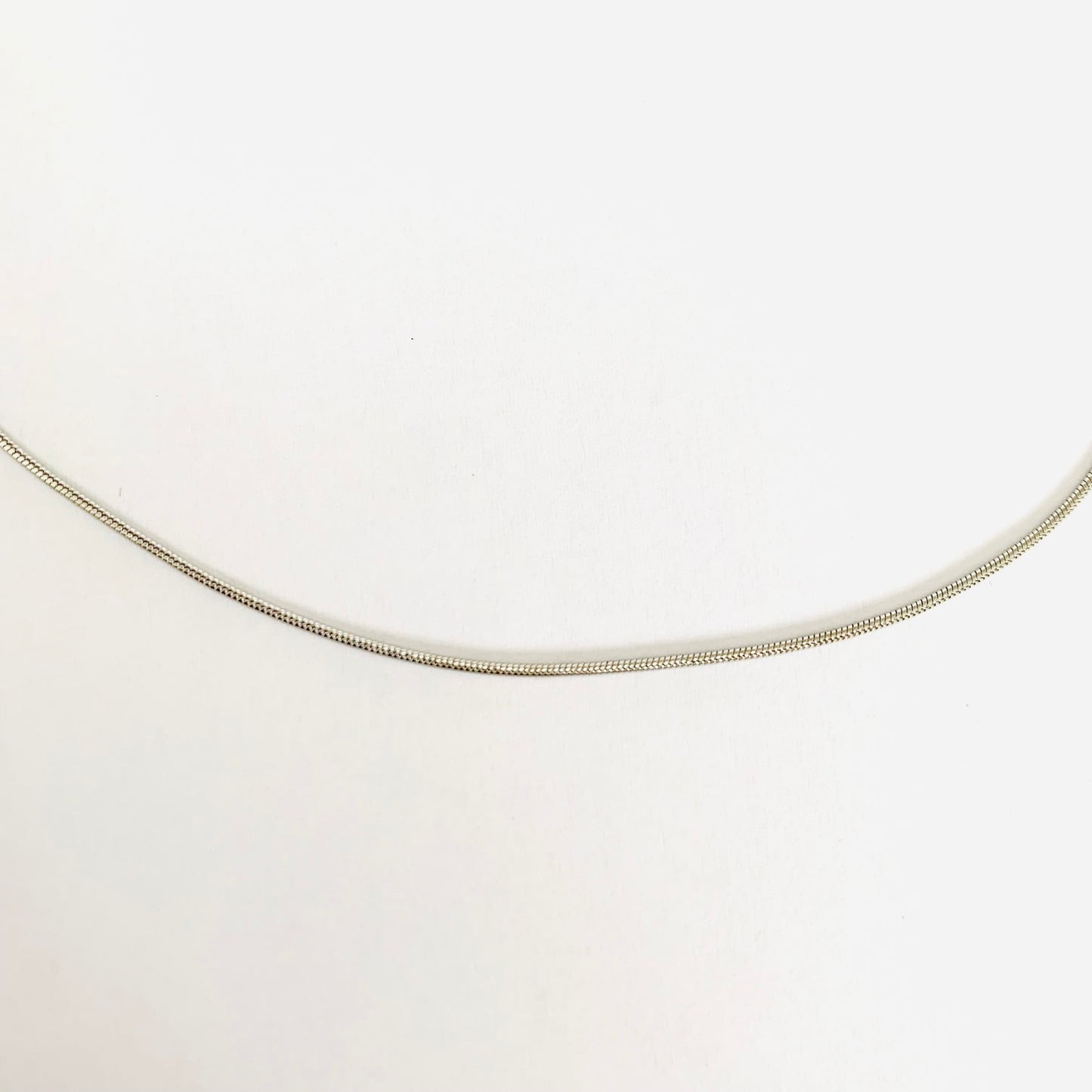Silver Round Snake Chain Necklace