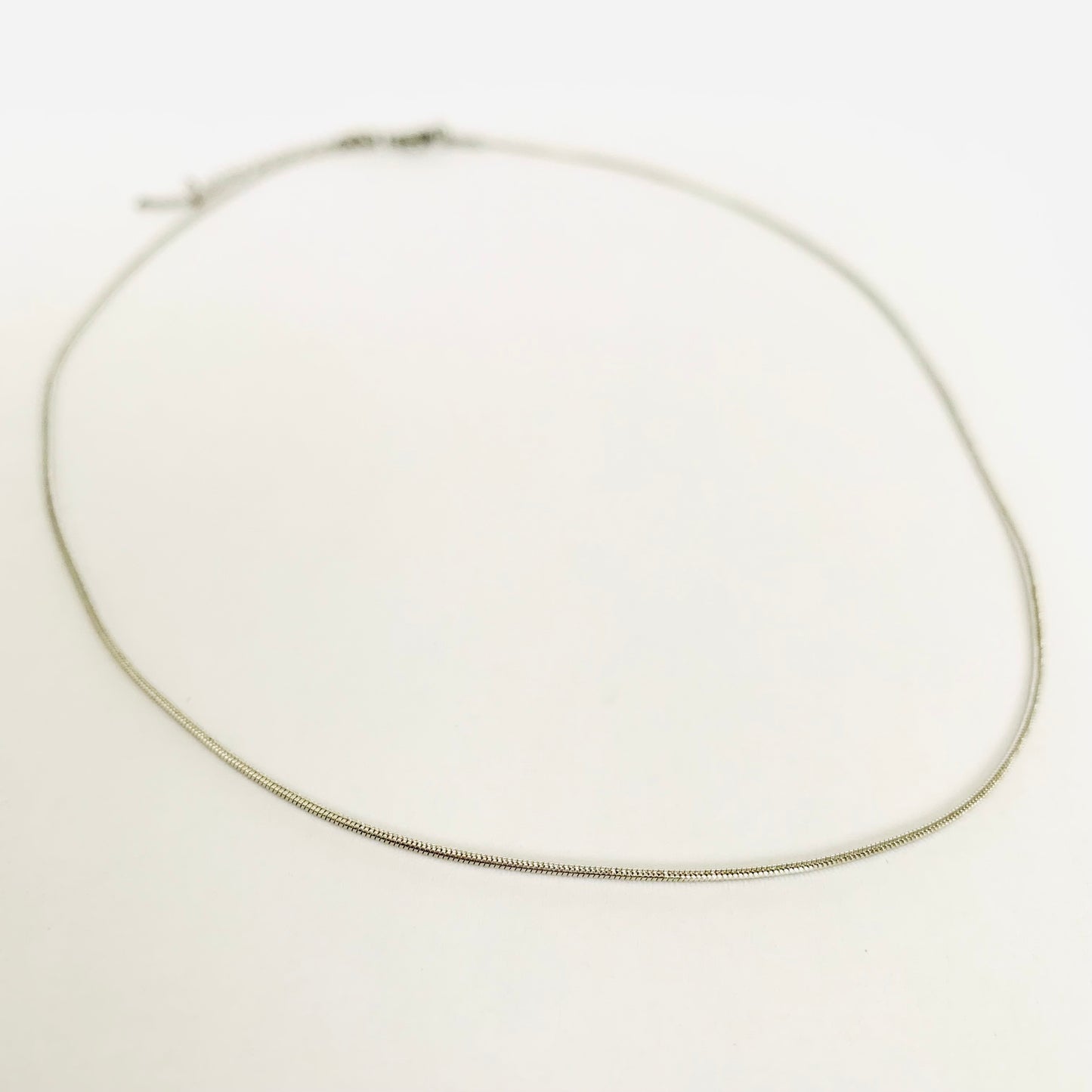 Silver Round Snake Chain Necklace