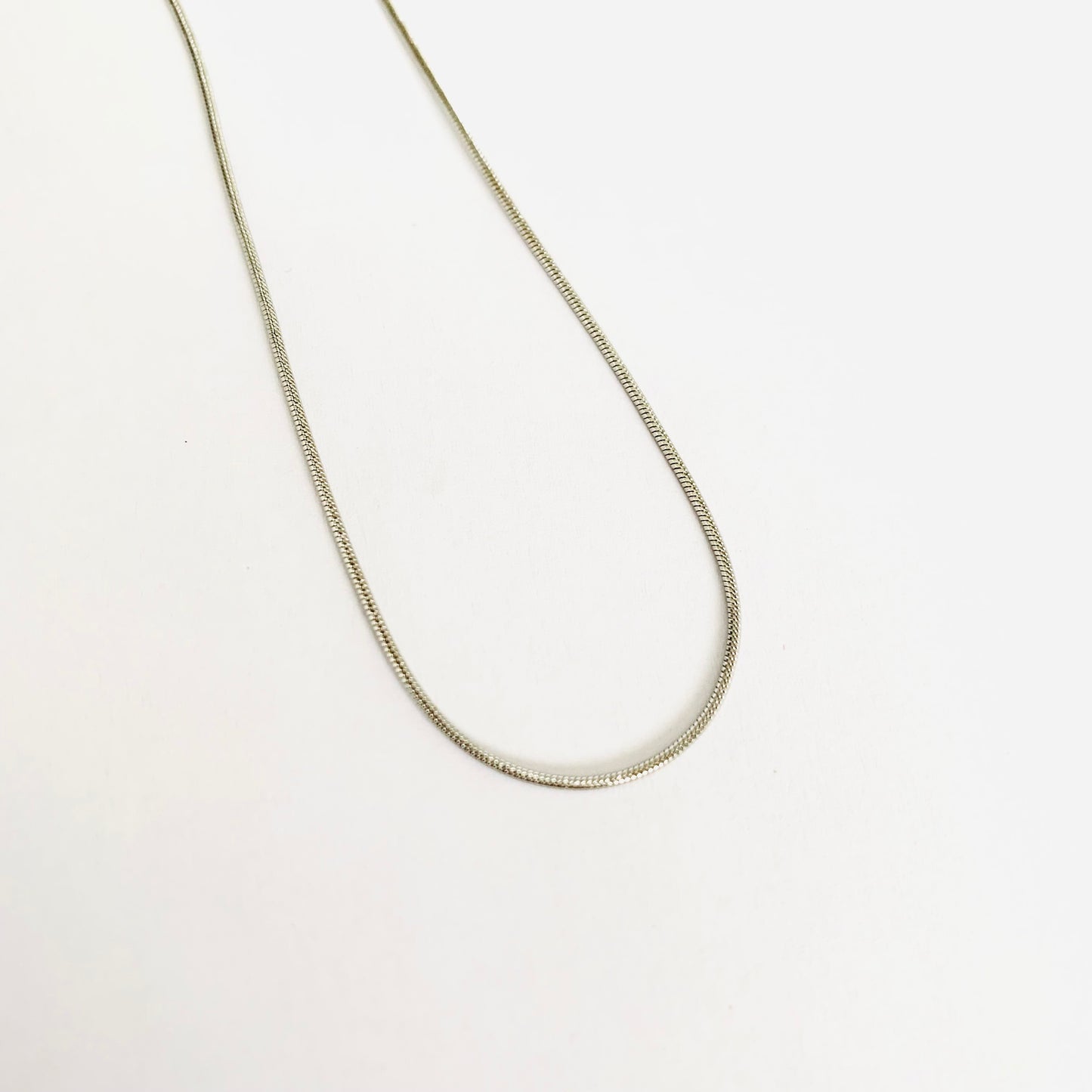 Silver Round Snake Chain Necklace