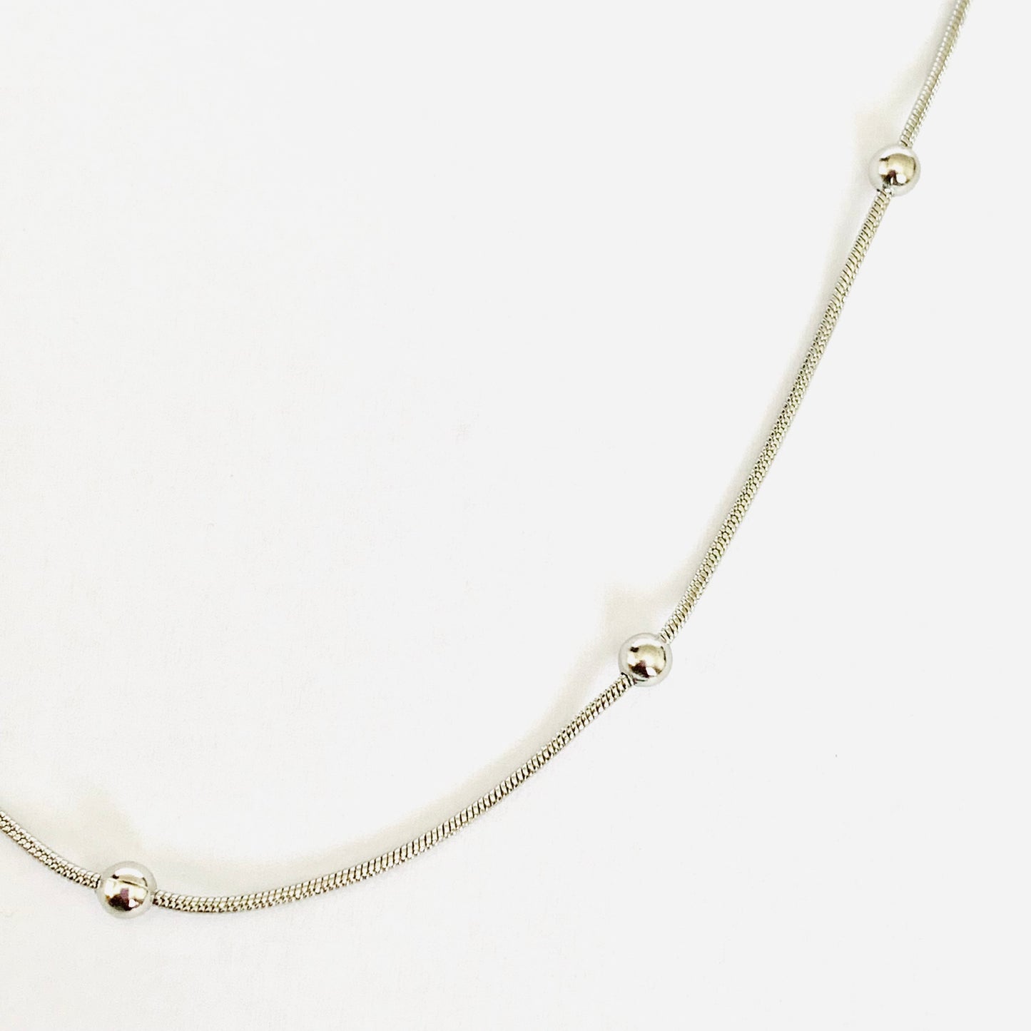 Silver Beaded Necklace