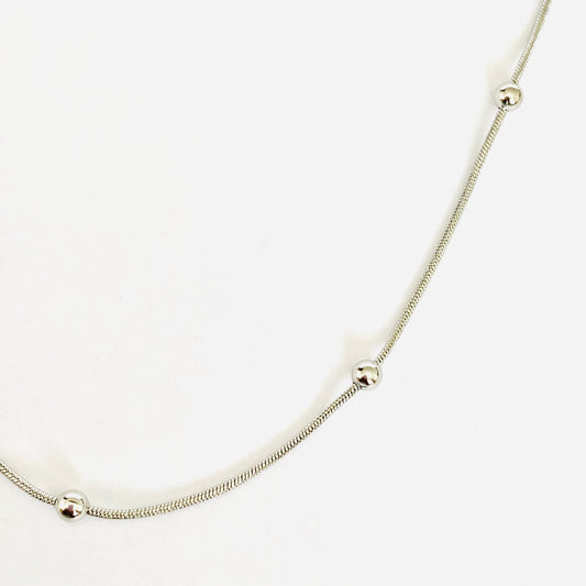 Silver Beaded Necklace