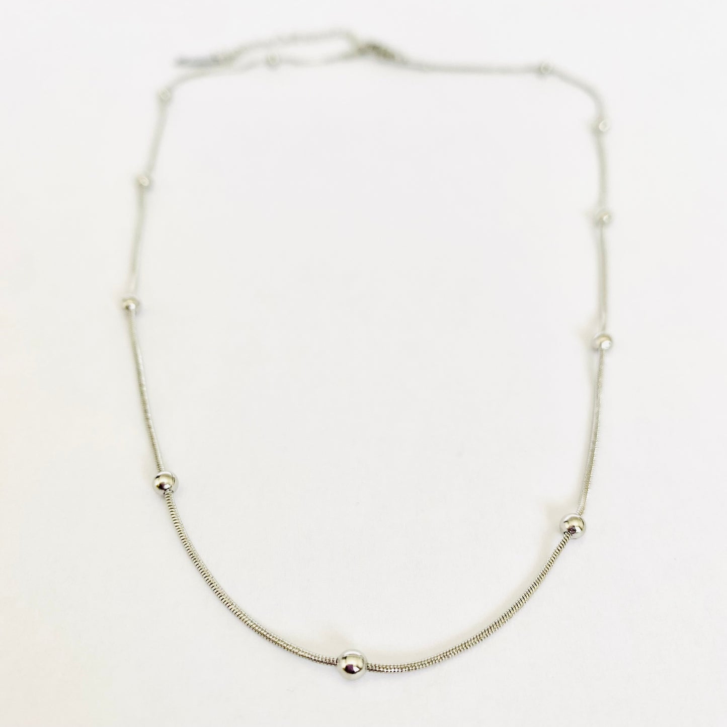 Silver Beaded Necklace