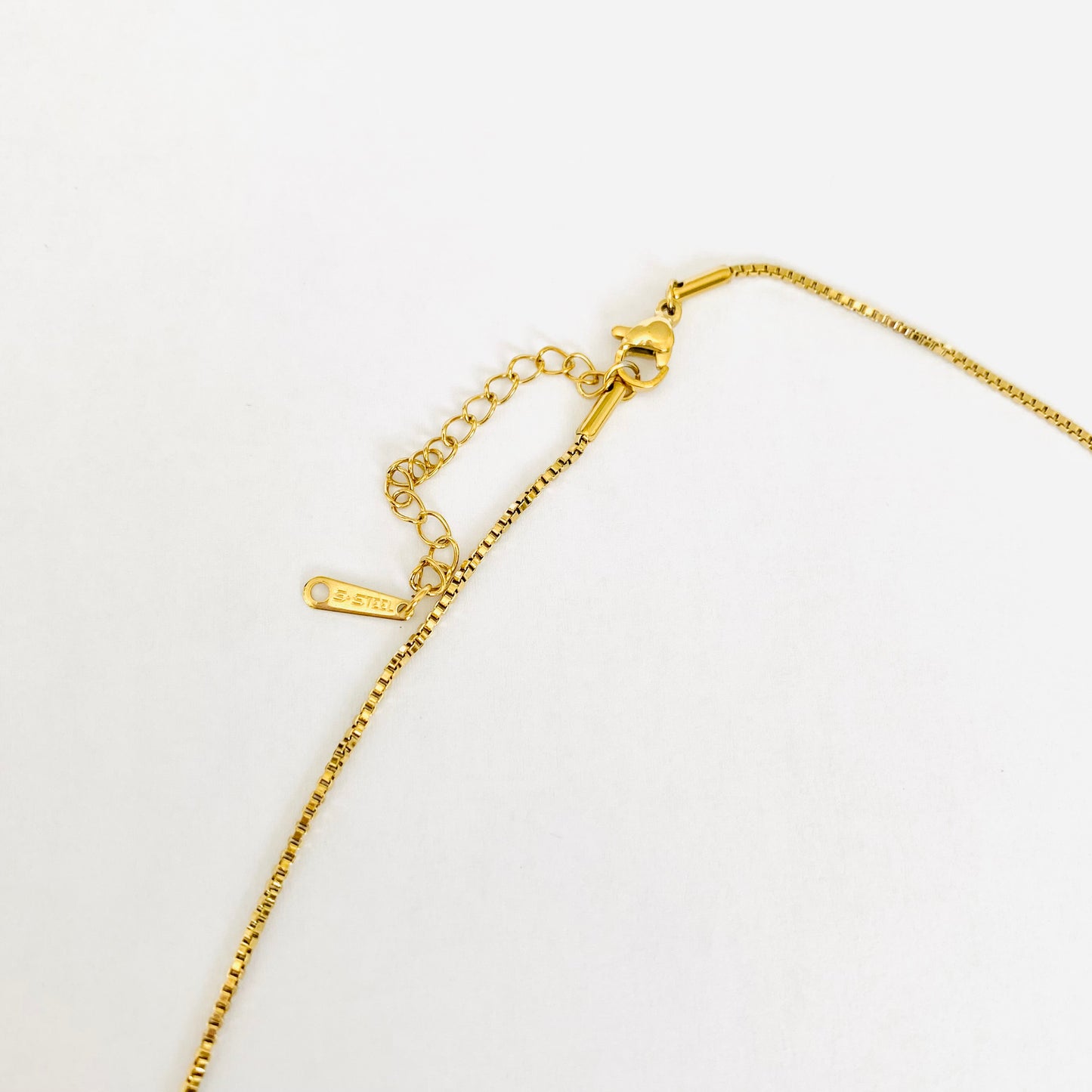 Gold Box Chain Necklace