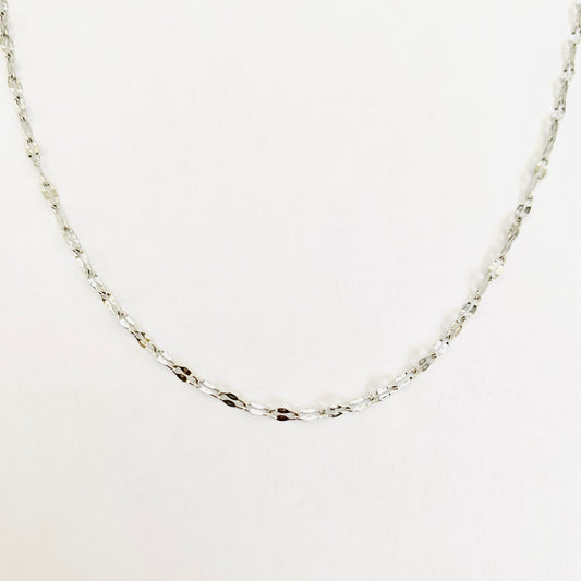 Silver Lip Chain Necklace