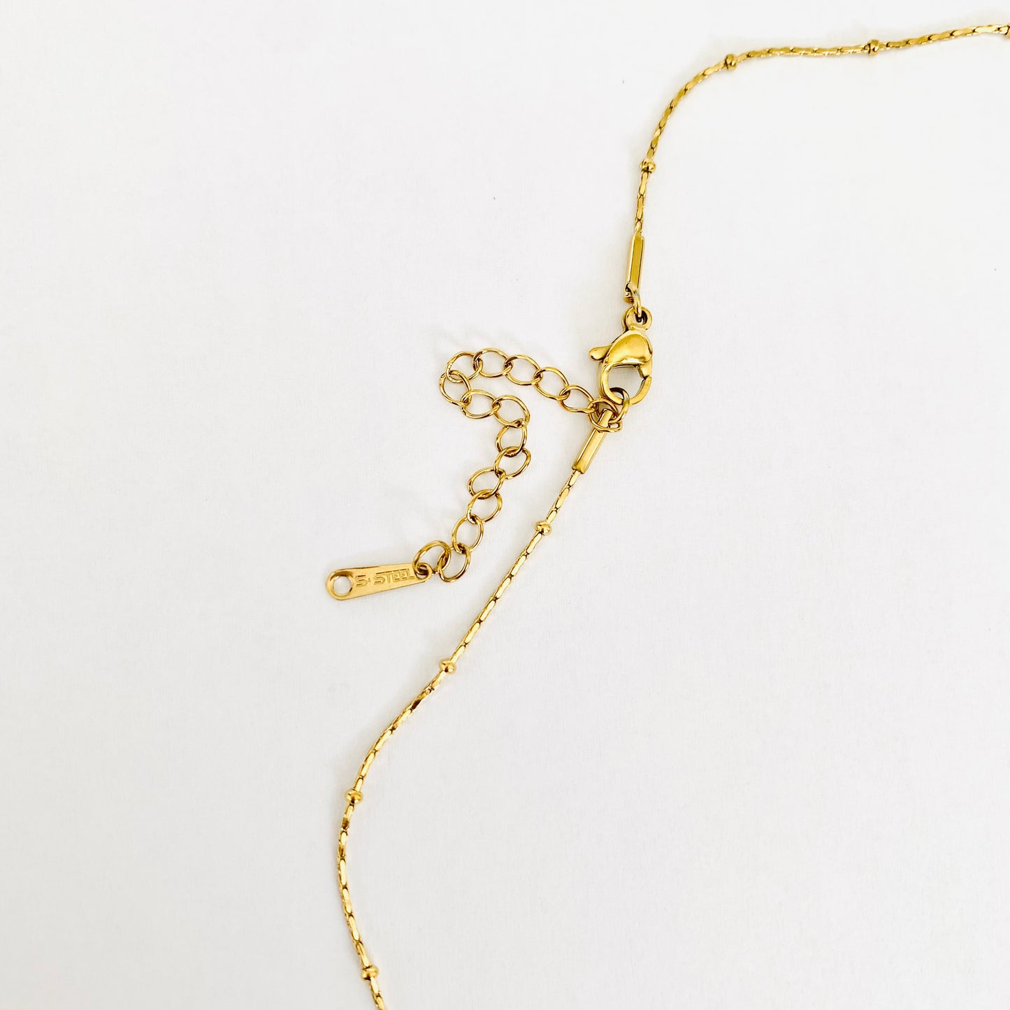Gold Beaded Cobra Chain Necklace
