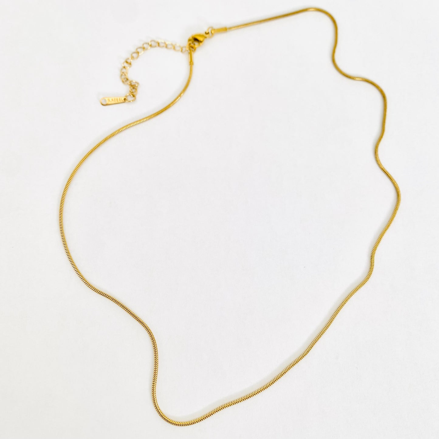 Gold Round Snake Chain Necklace