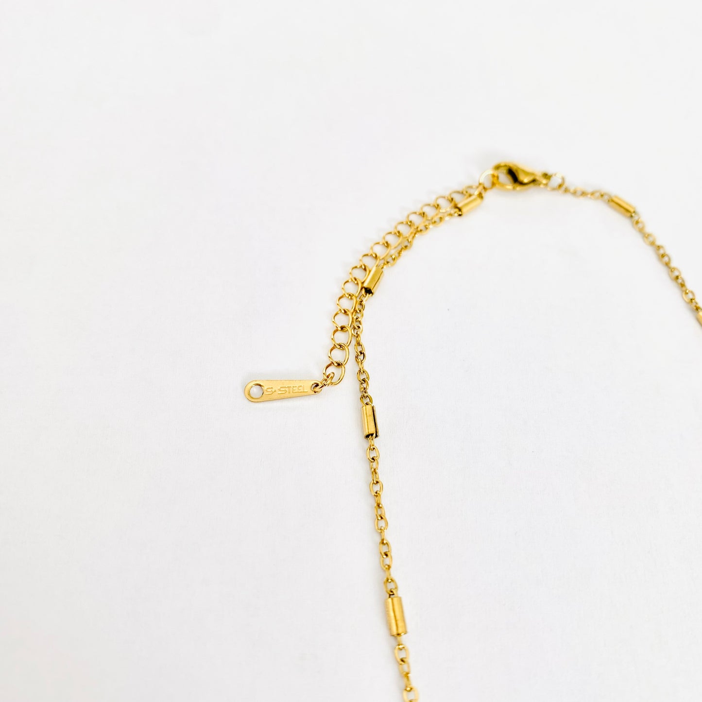 Gold Tube Chain Necklace