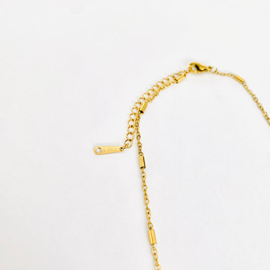 Gold Tube Chain Necklace