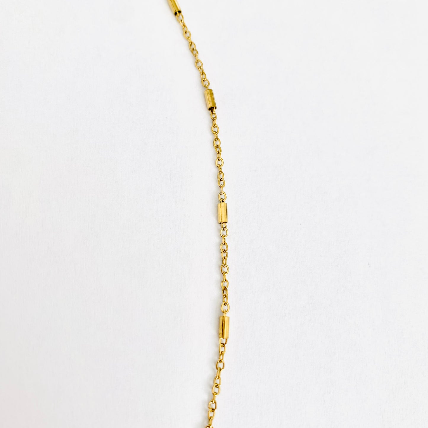 Gold Tube Chain Necklace