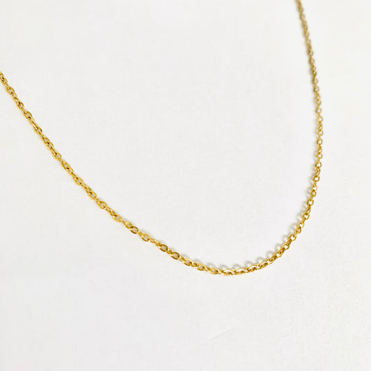 Gold Cable Chain Necklace