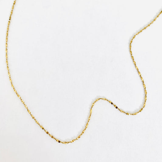Gold Petal Chain Necklace