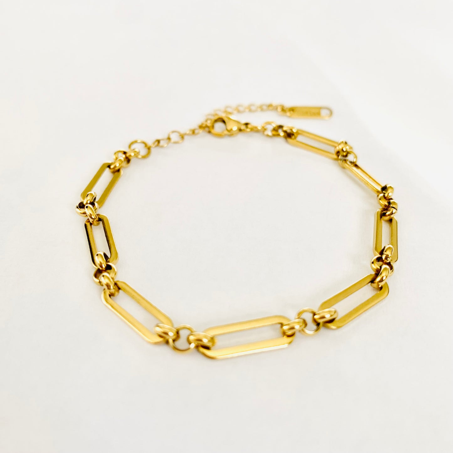 Gold Paperclip Link Bracelet
