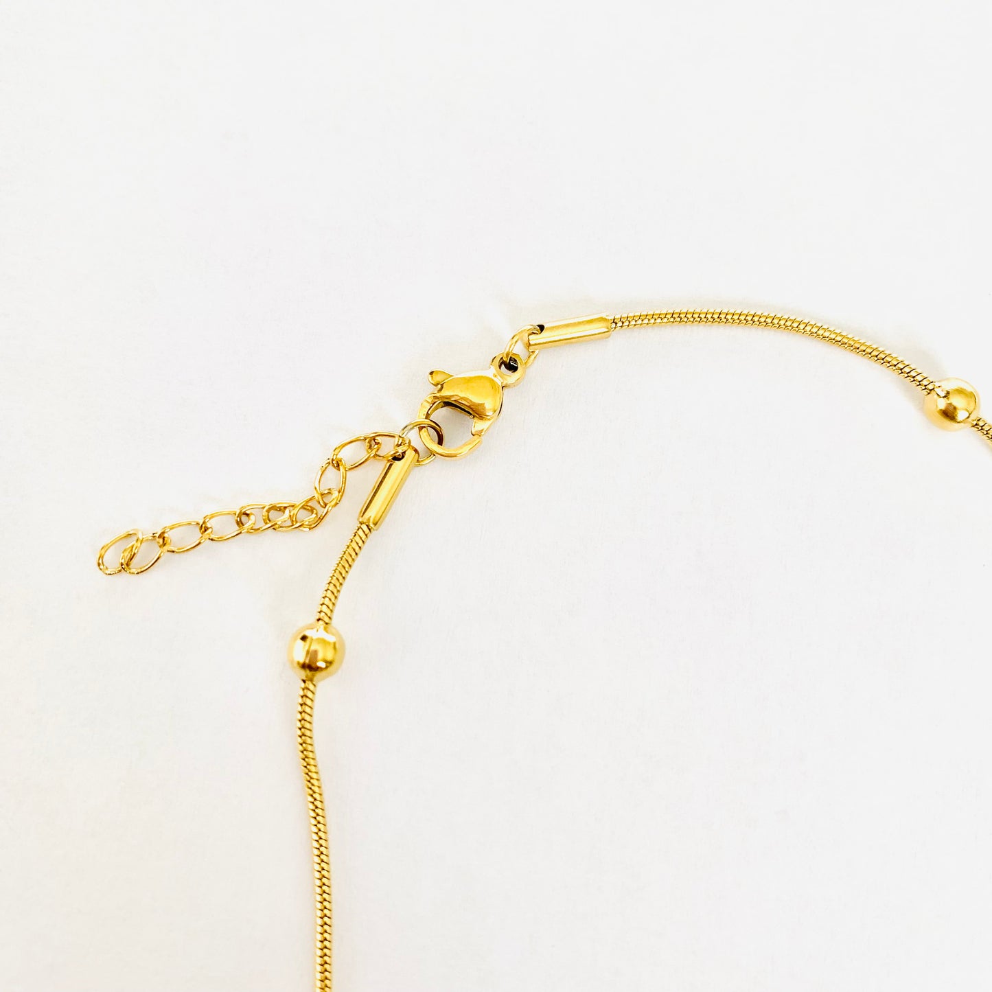 Gold Beaded Snake Chain Anklet