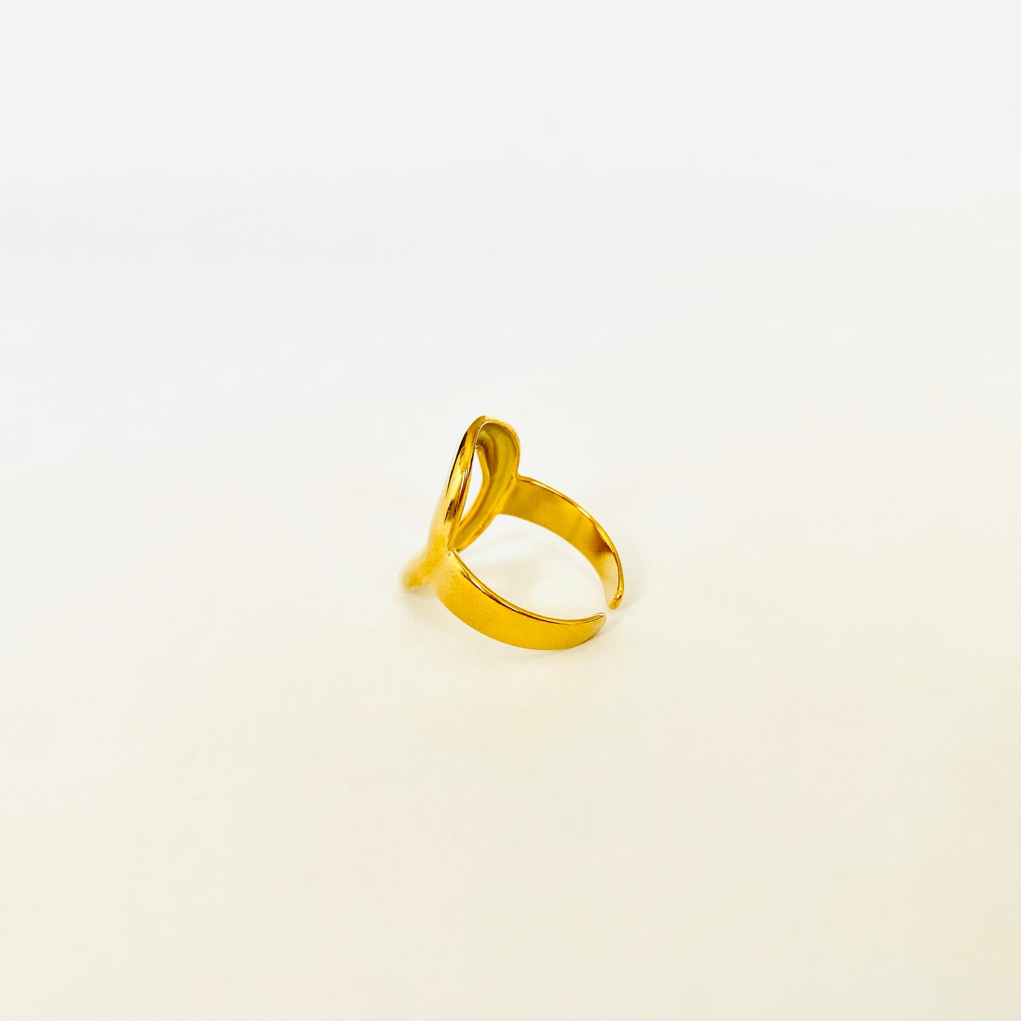 Gold Oval Hollow Ring
