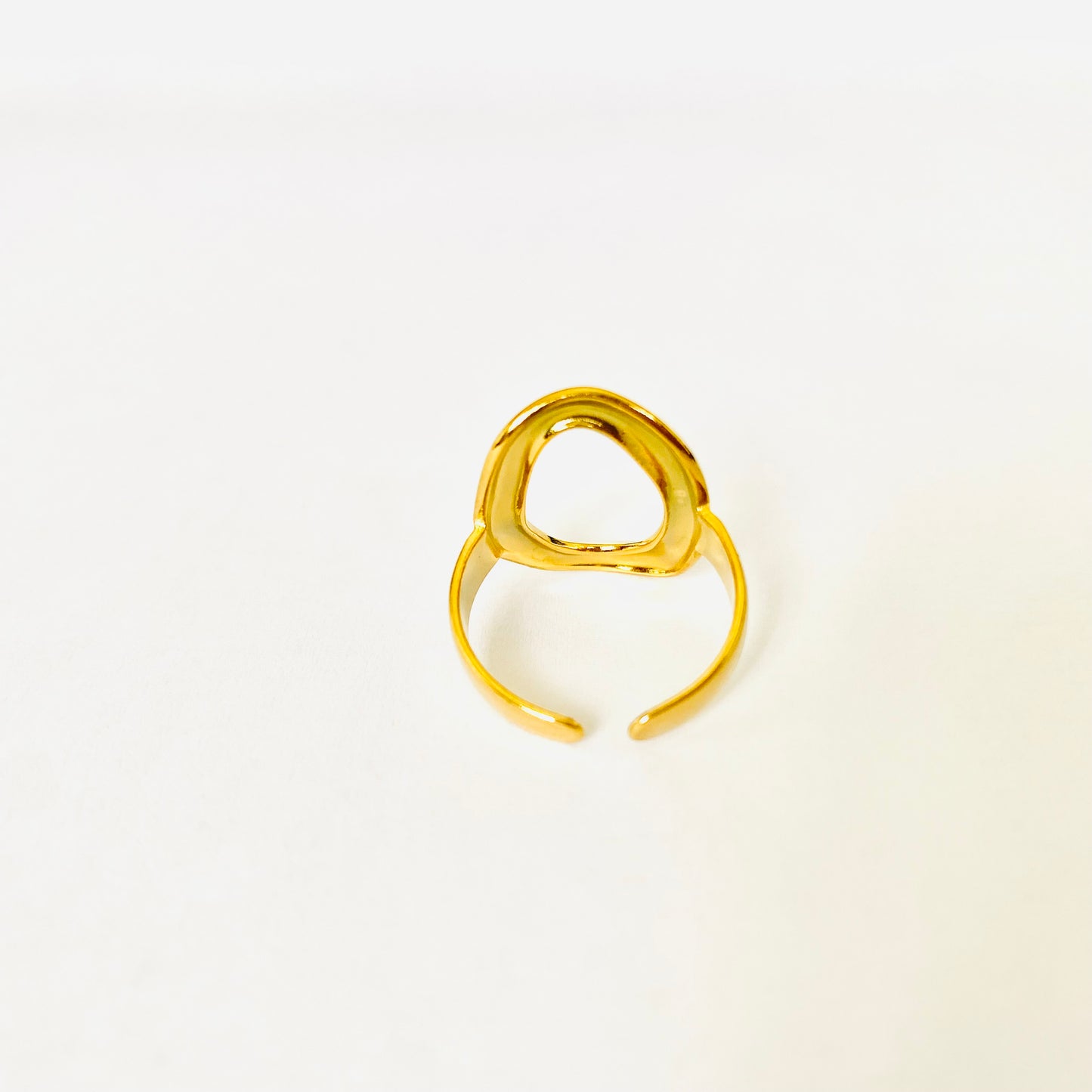 Gold Oval Hollow Ring