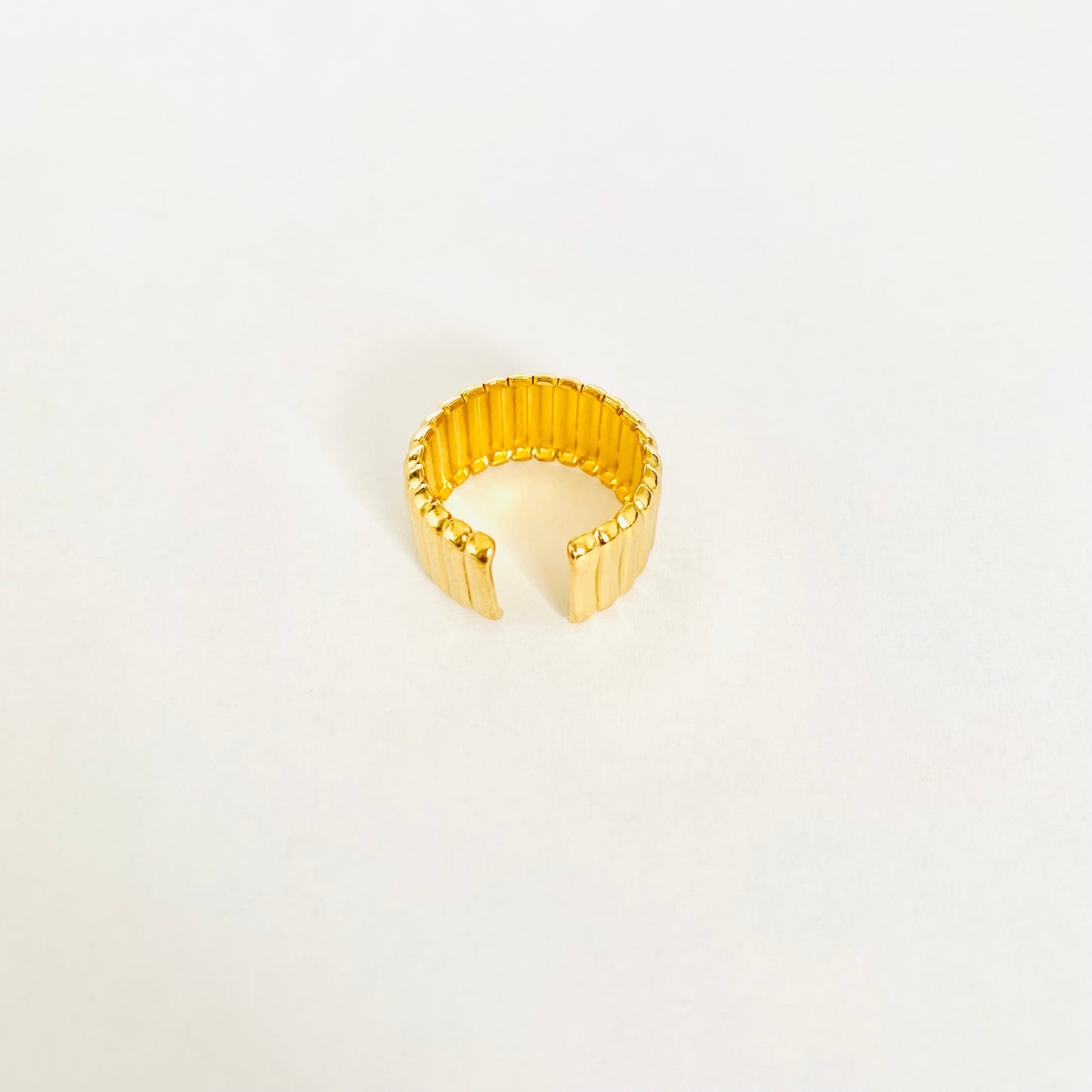 Gold Ribbed Ring