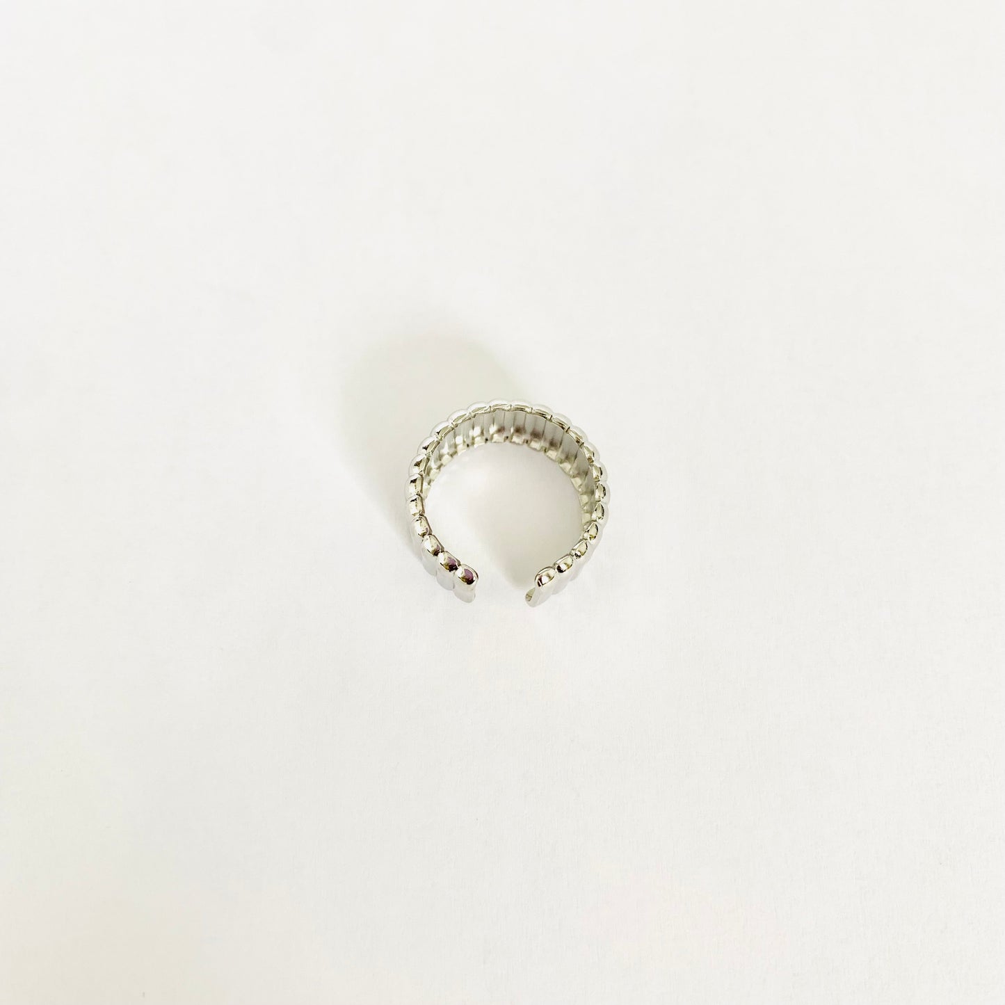 Silver Ribbed Ring