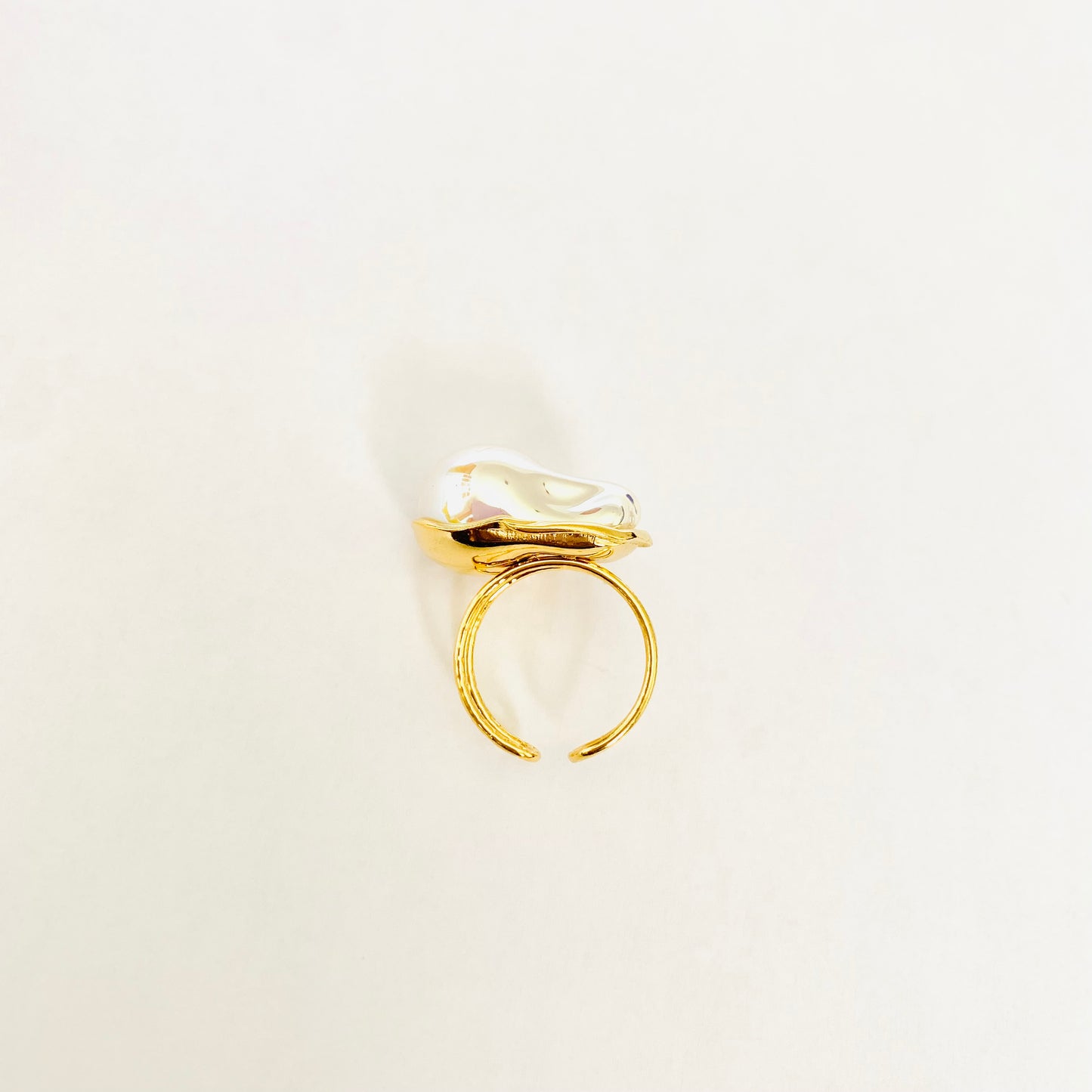 White Boroque Pearl Ring