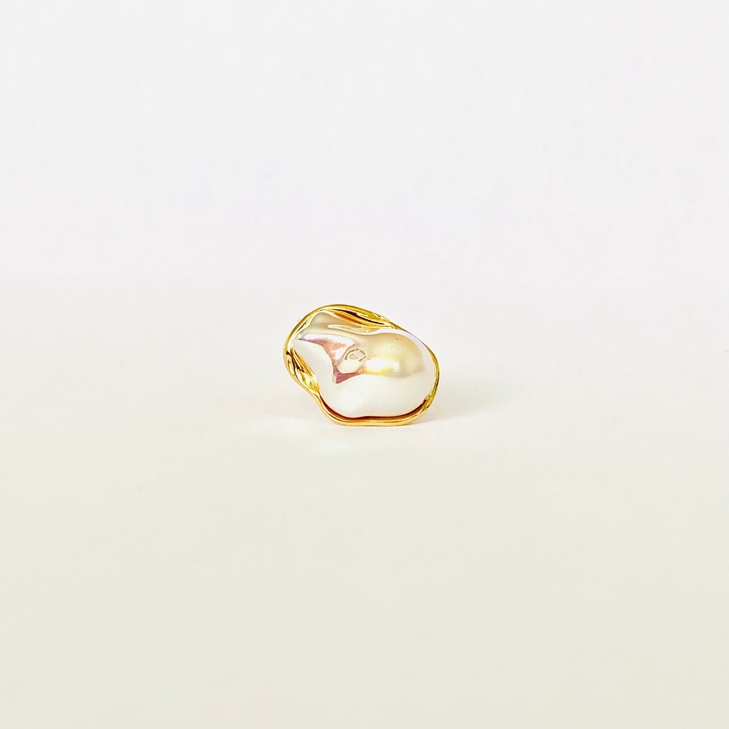 White Boroque Pearl Ring