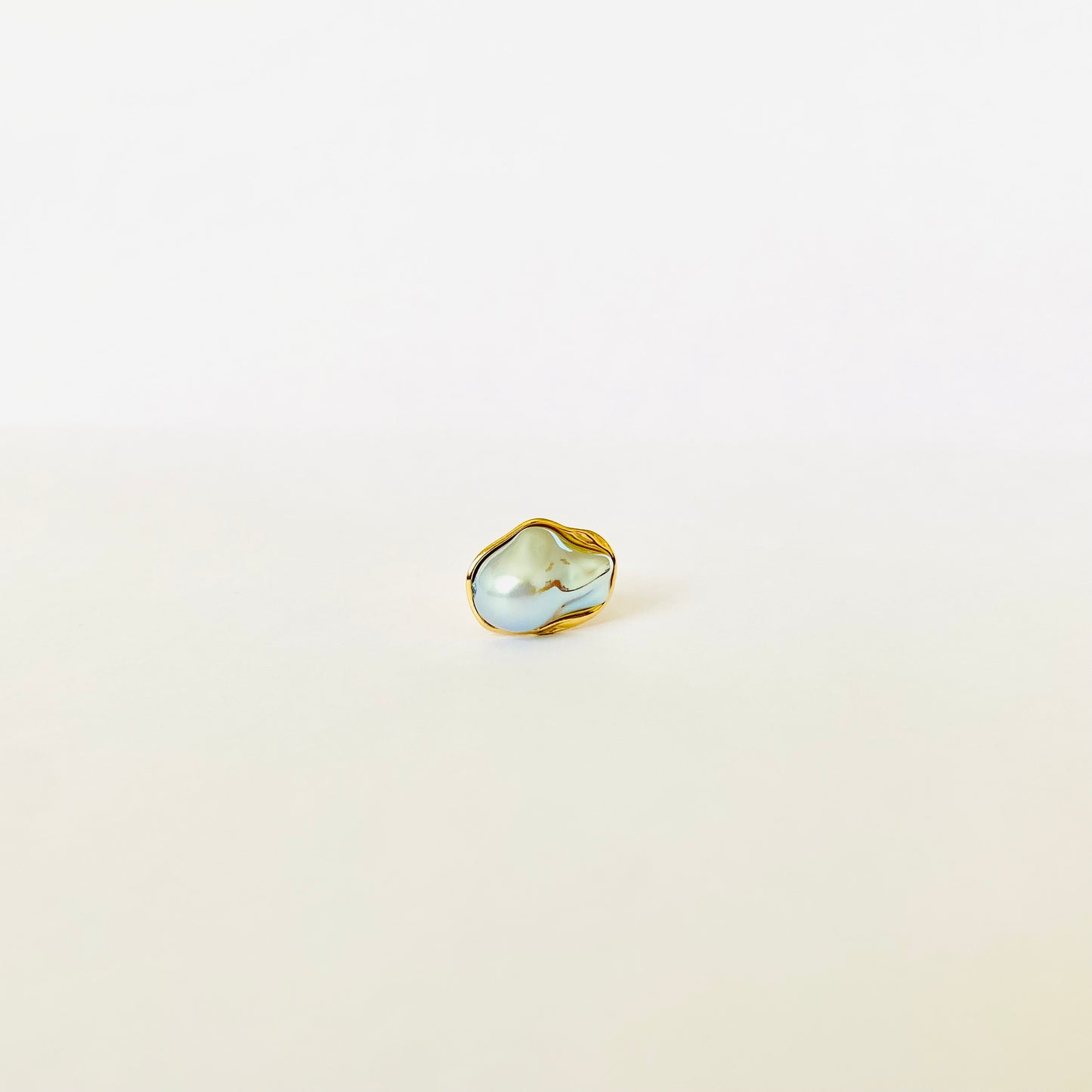 Blue Boroque Pearl Ring