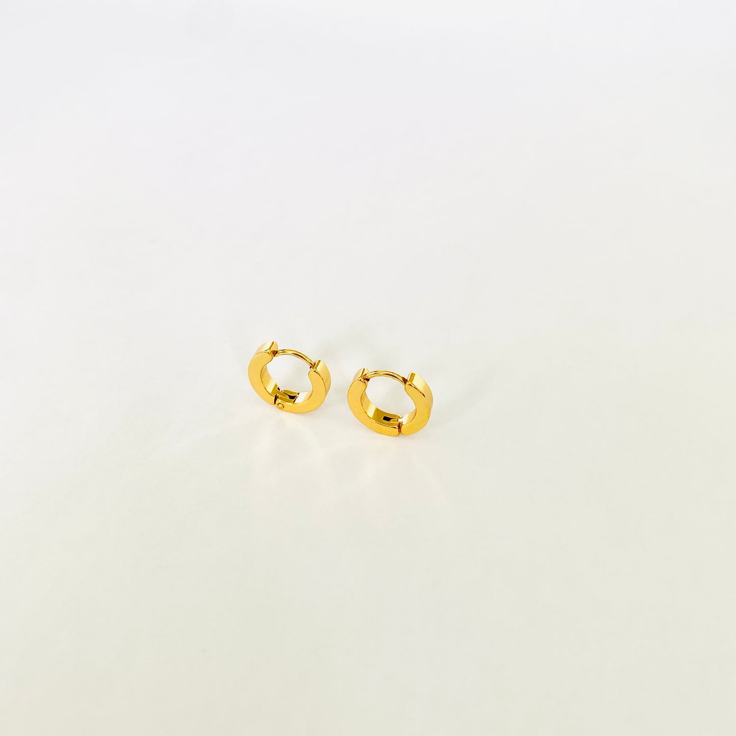 Gold Chunky Huggie Hoops