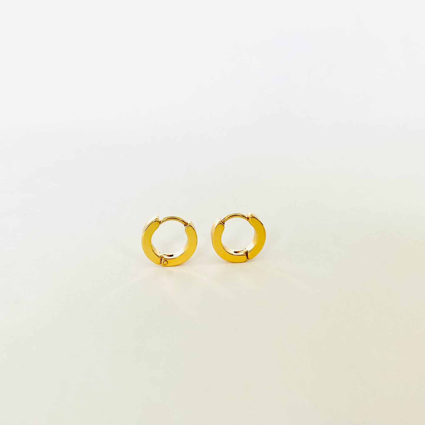 Gold Chunky Huggie Hoops