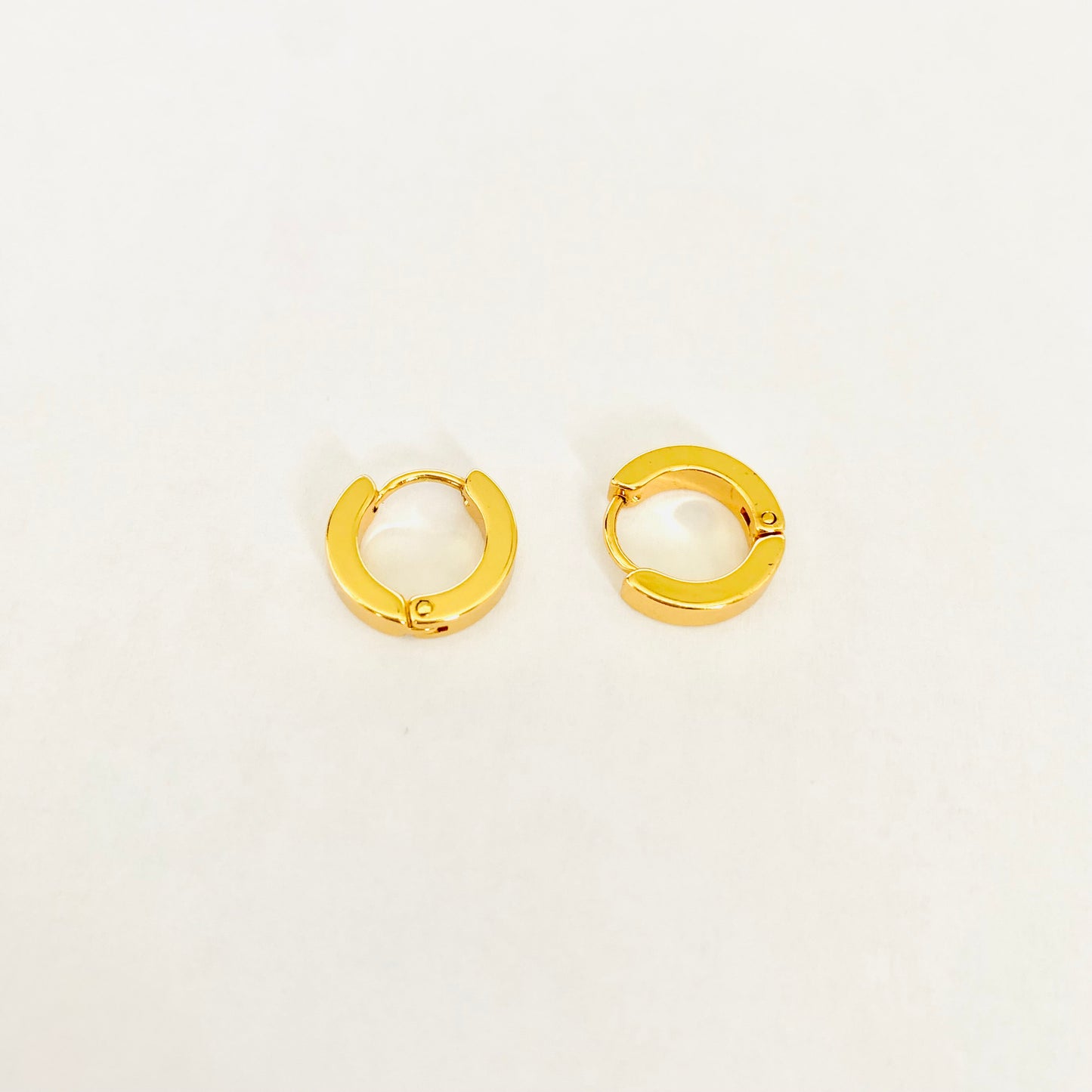Gold Chunky Huggie Hoops