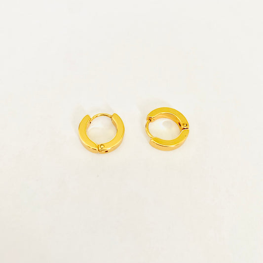 Gold Chunky Huggie Hoops