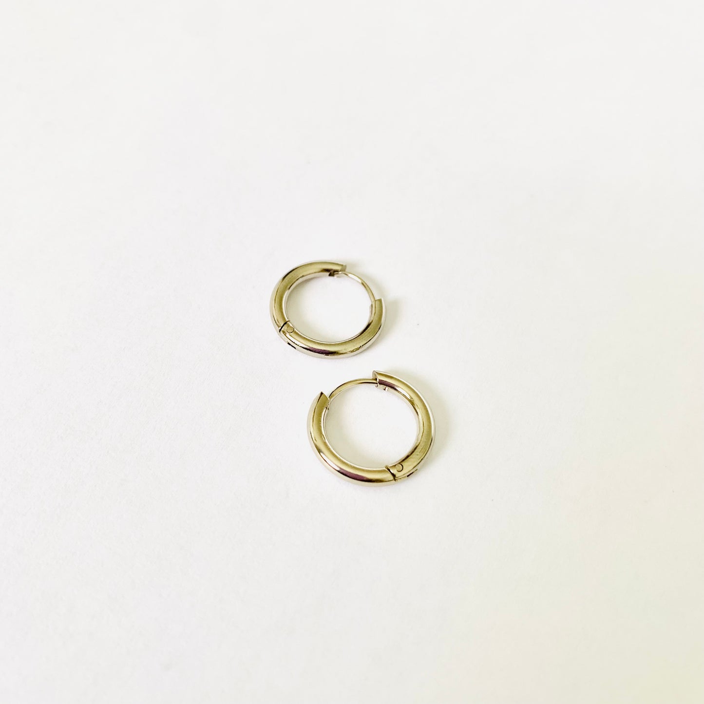 Silver Circle Hoops (12mm)